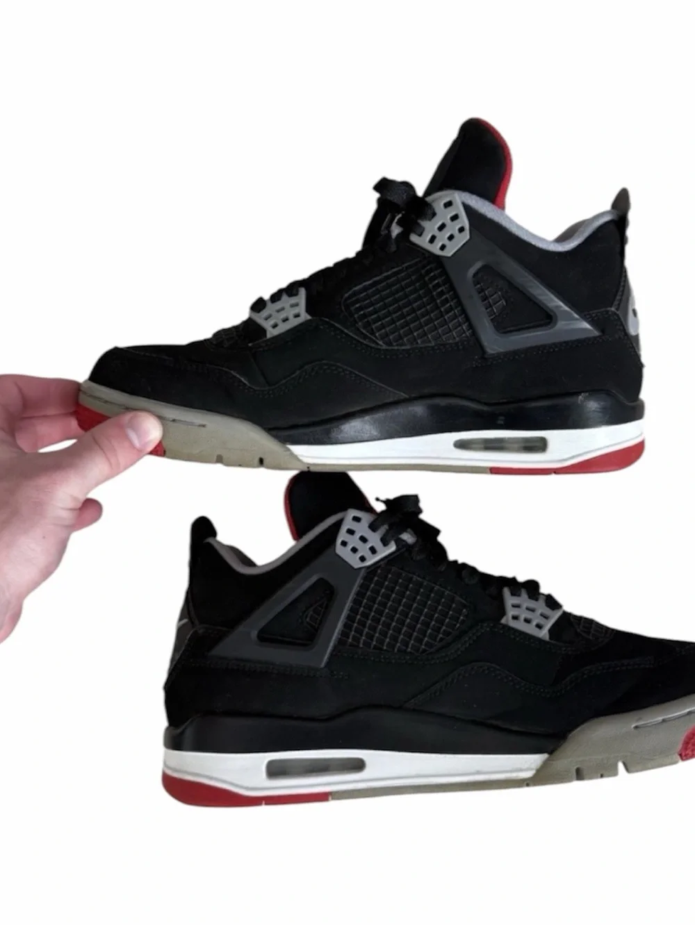 2019 Nike Air Jordan 4 IV Retro OG 308497-060 Bred Black Cement Mens Size 8.5